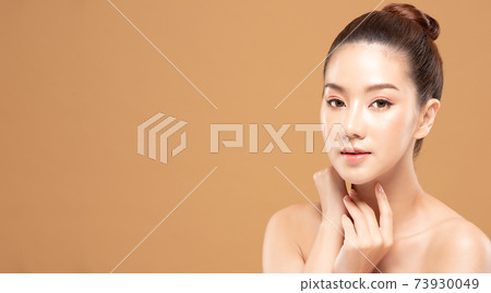 Beauty asian women portrait face with skin care healthy and skin. Beauty asian women portrait face with skin care healthy and skin. 73930049