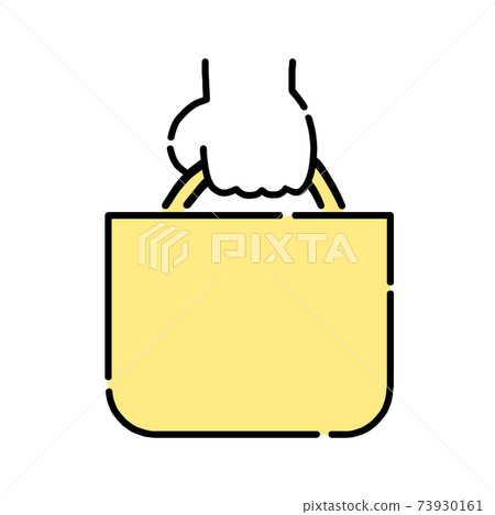 Illustration material Takeout takeaway bag shopping eco bag Illustration material Takeout takeaway bag shopping eco bag 73930161