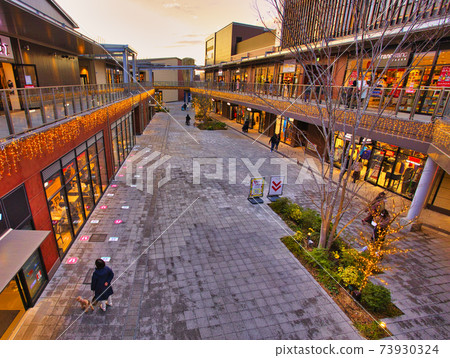 Outlet mall at sunset Outlet mall at sunset 73930324