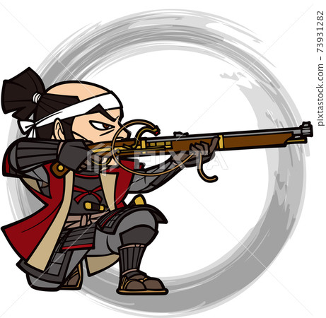 Kazumasu Takigawa holding a gun [Cartoon style] 73931282