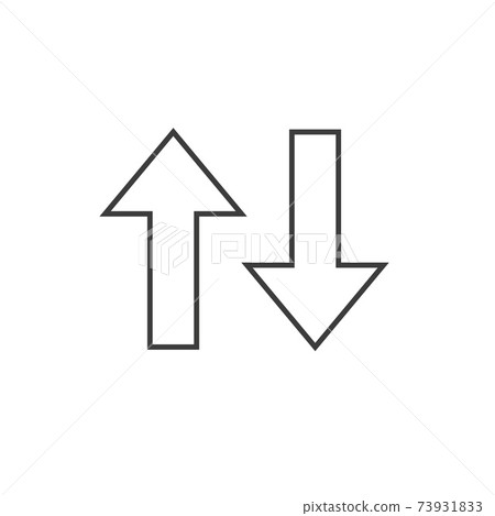 Arrow, down, up icon. Vector illustration, flat design. Arrow, down, up icon. Vector illustration, flat design. 73931833