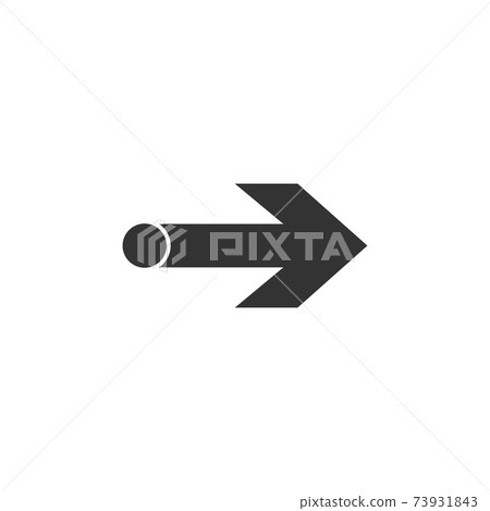 Arrow, forward icon. Vector illustration, flat design. Arrow, forward icon. Vector illustration, flat design. 73931843