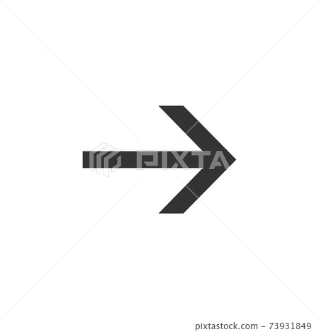 Arrow, forward icon. Vector illustration, flat design. 73931849