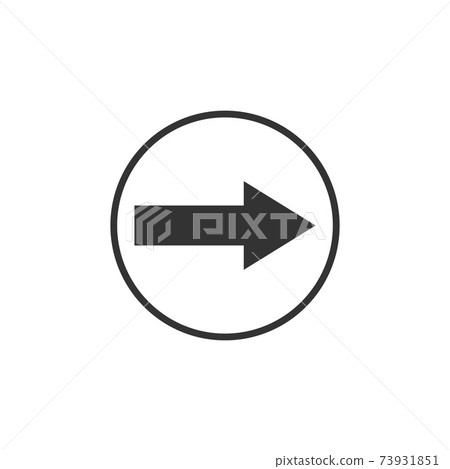 Arrow, forward icon. Vector illustration, flat design. Arrow, forward icon. Vector illustration, flat design. 73931851