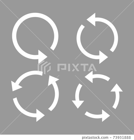 Arrow, refresh, update icon set. Vector illustration, flat design. 73931888