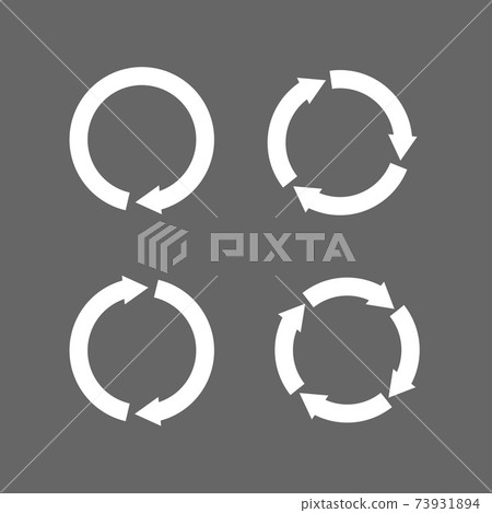Circle arrow icon. Vector illustration, flat design. 73931894