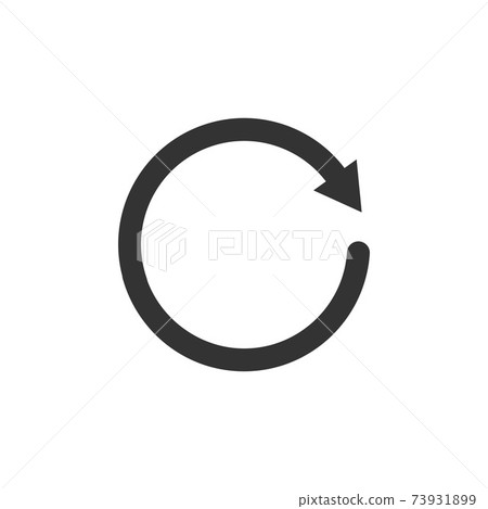 Circle arrow icon. Vector illustration, flat design. Circle arrow icon. Vector illustration, flat design. 73931899