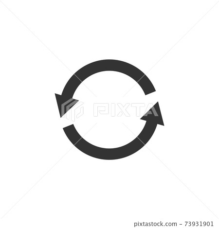 Circle arrow icon. Vector illustration, flat design. 73931901