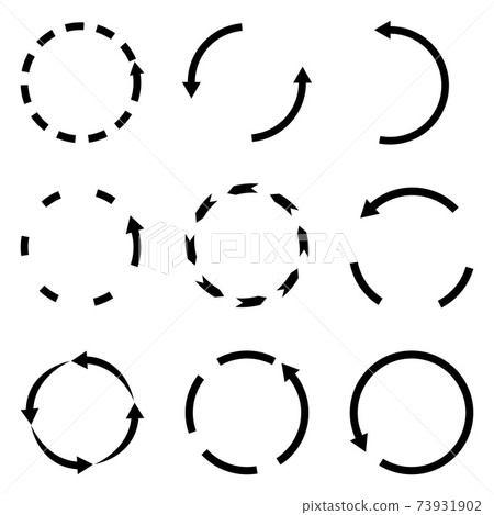 Circle arrow icon. Vector illustration, flat design. Circle arrow icon. Vector illustration, flat design. 73931902