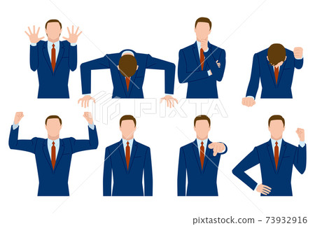 Businessmen's gestures, gestures, poses Businessmen's gestures, gestures, poses 73932916