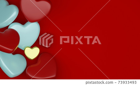 Valentines day card design with copy space. 3d... - Stock Illustration ...