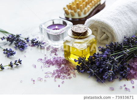 Natural organic SPA cosmetic with lavender. Natural organic SPA cosmetic with lavender. 73933671