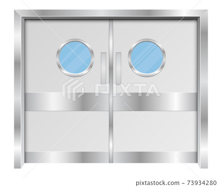 Hospital double doors vector design illustration isolated on white background 73934280