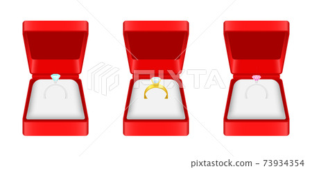Engagement ring vector design illustration isolated on white background 73934354