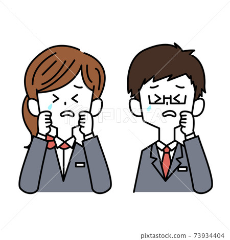 Men and women in the hospitality industry crying 73934404