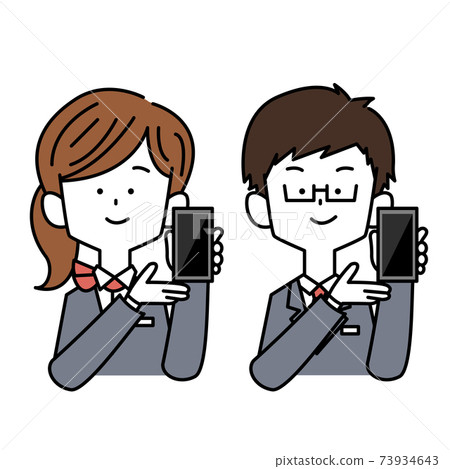 Men and women in the hospitality industry who recommend smartphones 73934643