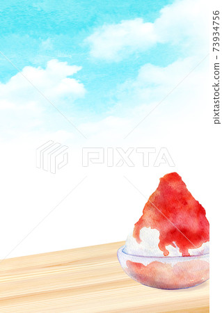 Shaved ice and blue sky 73934756