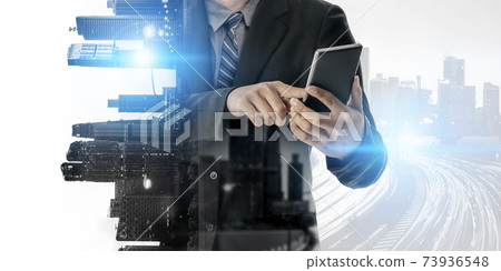 Advanced communication and global internet network connection in smart city 73936548