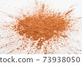 Pile cocoa powder on white background 73938050