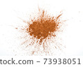 Pile cocoa powder on white background 73938051