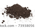 Heap of soil on a white background 73938056