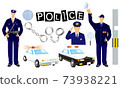Police illustration set police car illustration set 73938221