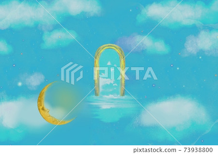 夢想可愛的蓬鬆雲彩和閃亮的12星座圖案圖 夢想可愛的蓬鬆雲彩和閃亮的12星座圖案圖 73938800