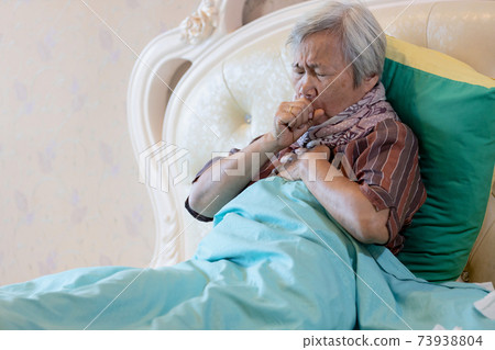 Sick senior woman suffer from sore throat,painful swallowing,asian elderly patient have coughing,irritation,sore throat,holding hand on her chest concept of bacterial infections diseases,health care Sick senior woman suffer from sore throat,painful swallowing,asian elderly patient have coughing,irritation,sore throat,holding hand on her chest concept of bacterial infections diseases,health care 73938804