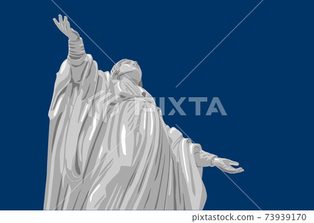 Statue of the Virgin Mary vector illustration 73939170