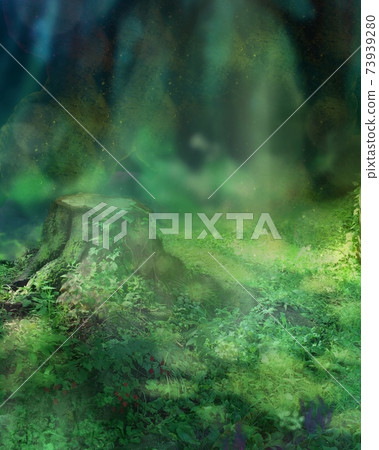 美麗的山水畫,有西式園林、樹樁和夏日的陽光 美麗的山水畫,有西式園林、樹樁和夏日的陽光 73939280