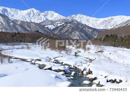 白馬冬季:從白馬大橋看北阿爾卑斯山 白馬冬季:從白馬大橋看北阿爾卑斯山 73940433