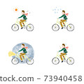 騎自行車的插圖 73940458