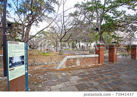 Former 12th Division Command Site in Kokura Castle Brick main gate 73941437