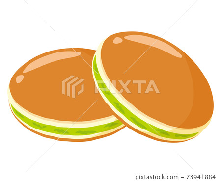 Dorayaki vector illustration Japanese sweets matcha flavor 73941884