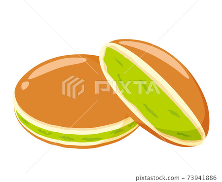 Dorayaki vector illustration Japanese sweets matcha flavor 73941886