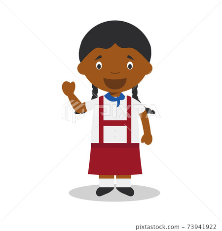 Character from Cuba dressed in the traditional way Vector Illustration. Kids of the World Collection. 73941922