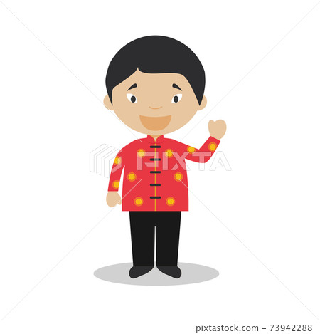 Character from Singapore dressed in the traditional way Vector Illustration. Kids of the World Collection. Character from Singapore dressed in the traditional way Vector Illustration. Kids of the World Collection. 73942288