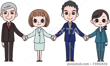 Businessman holding hands - Stock Illustration [73942638] - PIXTA