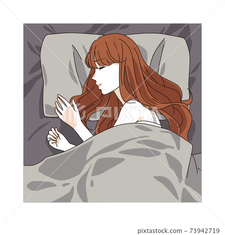 Woman in her twenties sleeping in bed Woman in her twenties sleeping in bed 73942719