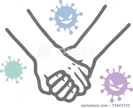 接觸感染的插圖材料 73943735