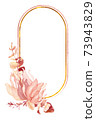 Boho wedding Floral frame clipart - watercolor modern clipart eucalyptus leaves and rose hip flowers 73943829