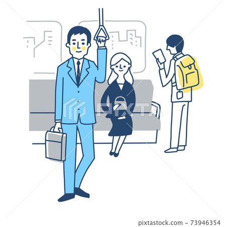 Inside the train and passengers Inside the train and passengers 73946354