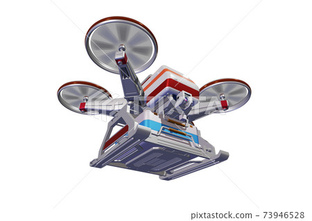 無人機交付圖像(醫用無人機:白色背景) 無人機交付圖像(醫用無人機:白色背景) 73946528