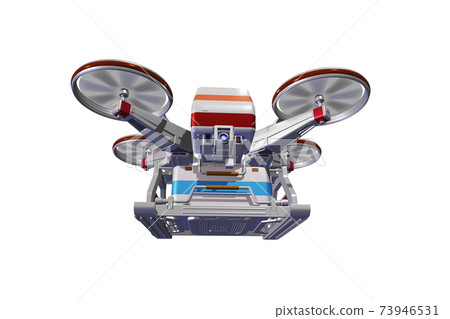 Drone delivery image (medical drone: white background) 73946531
