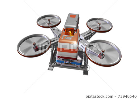 無人機交付圖像(醫用無人機:白色背景) 無人機交付圖像(醫用無人機:白色背景) 73946540