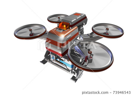 Drone delivery image (medical drone: white background) 73946543