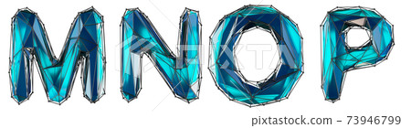 Realistic 3D set of letters M, N, O, P made of low poly style. Collection symbols of low poly style blue color glass isolated on white background 3d Realistic 3D set of letters M, N, O, P made of low poly style. Collection symbols of low poly style blue color glass isolated on white background 3d 73946799