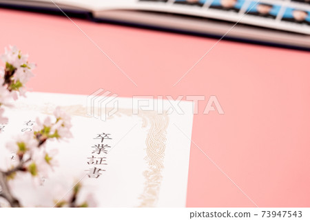文憑，圓管和畢業相冊 73947543