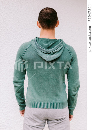 man wearing sweatshirt mockup back view man wearing sweatshirt mockup back view 73947844
