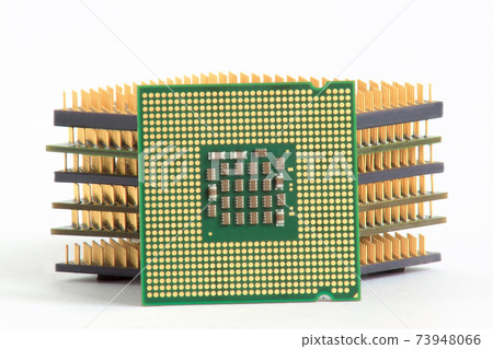 Group of computer microchips. Isolated objects. Group of computer microchips. Isolated objects. 73948066